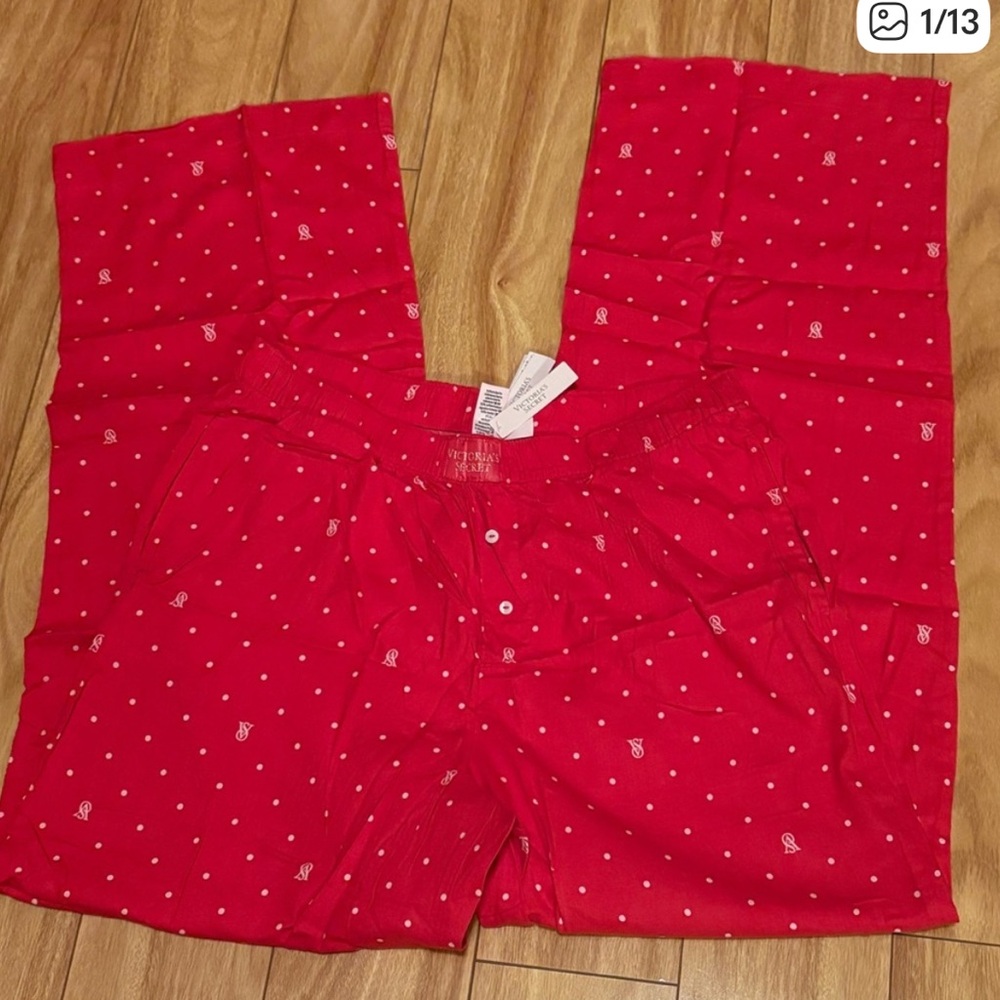 NWT Victorias Secret NWT Super-soft Stylish red pajama bottoms sz m